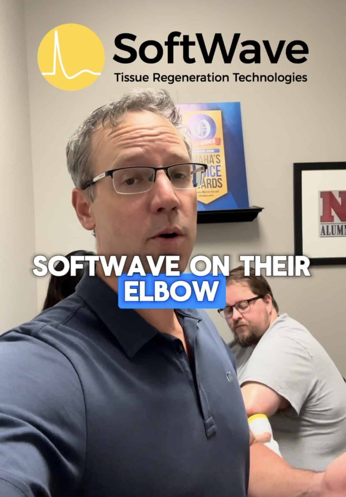 SoftWave Therapy in Omaha treating elbow pain with acoustic wave technology