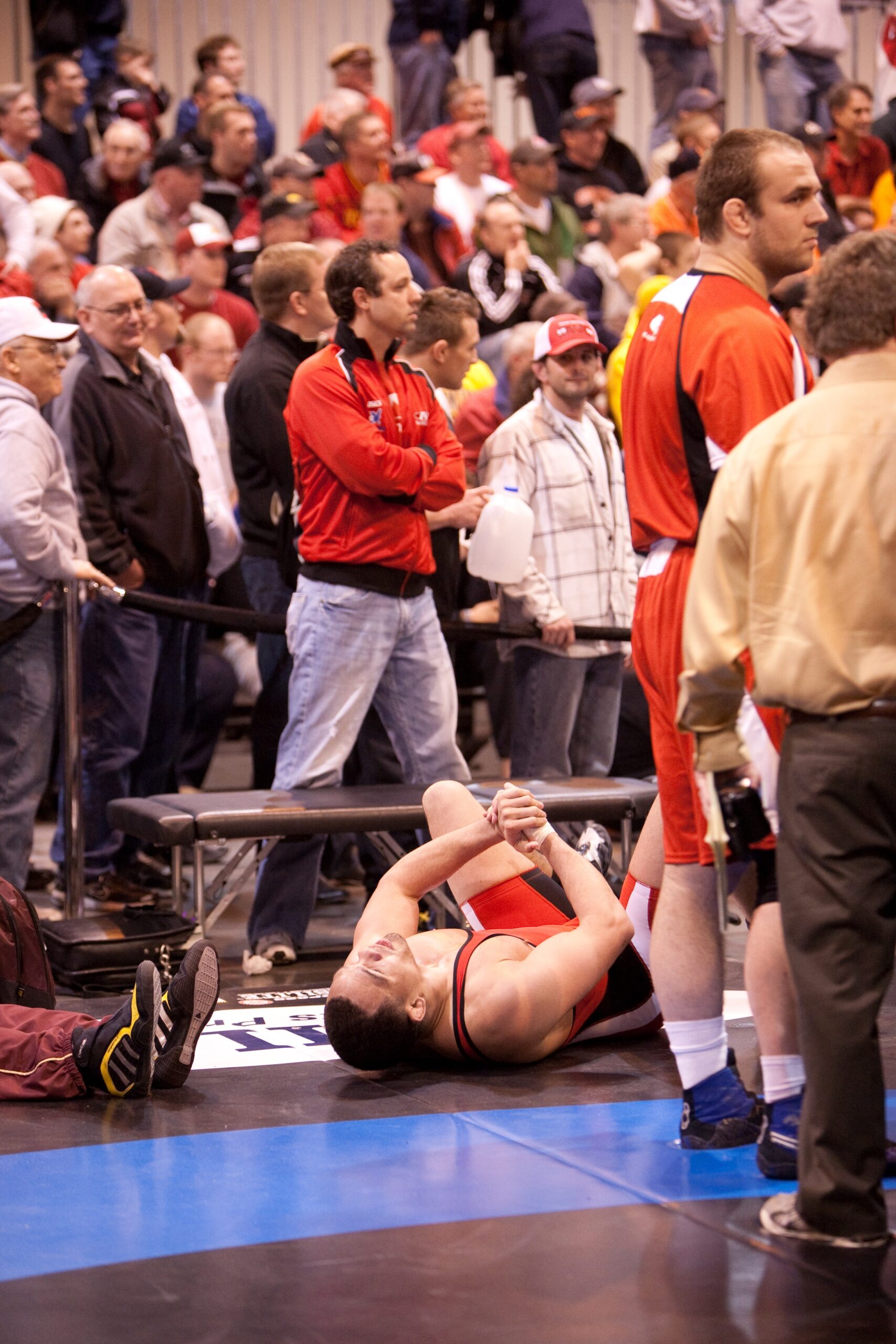 At a wrestling competition